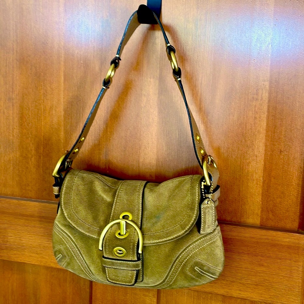 COACH Suede and Leather Purse